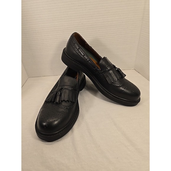 Barrington Franklin Dress Shoes Black Tassle Loafers Mens Size 8D Style 62106 - Picture 1 of 8